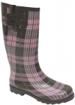 Ladies Rain Boots w/ Burberry Print